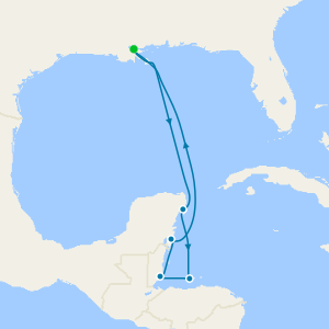 Caribbean with Harvest Caye, Cozumel & Roatan from New Orleans