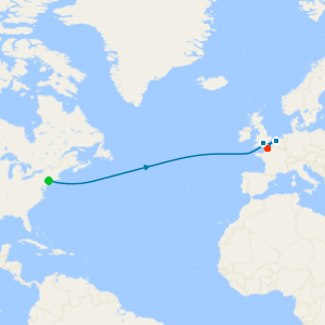 Eastbound Transatlantic Crossing from New York to Le Havre