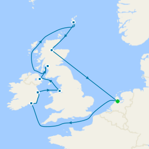 British Isles from Amsterdam