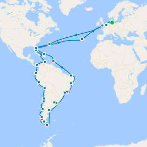 South America, Panama Canal & Caribbean from Hamburg