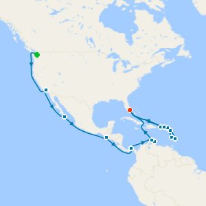 Seattle to Miami with Panama Canal - Do not use