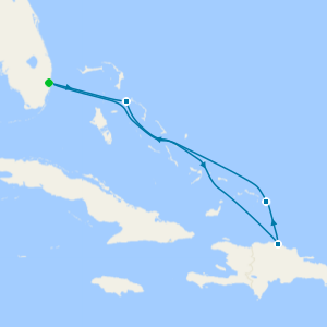 Eastern Caribbean from Fort Lauderdale