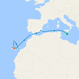 Spain, Portugal & Canary Islands from Malta