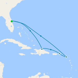St. Thomas, St. Kitts & Puerto Plata from Port Canaveral