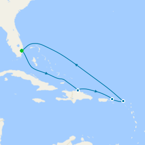Eastern Caribbean from Ft. Lauderdale