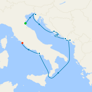 Italy, Croatia & the Adriatic from Ravenna