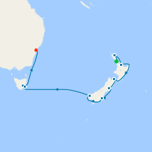 New Zealand from Auckland to Sydney