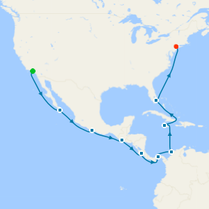 Panama Canal from Los Angeles to New York