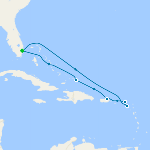 Eastern Caribbean from Ft. Lauderdale