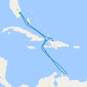 Southern Caribbean from Ft. Lauderdale