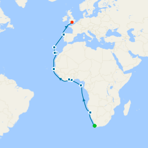 Spain, Portugal & Canary Islands from Cape Town to Southampton
