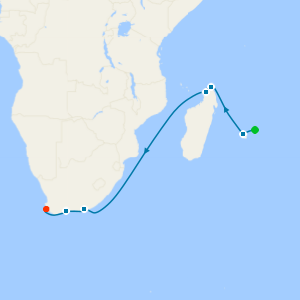 South Africa & Madagascar from Mauritius