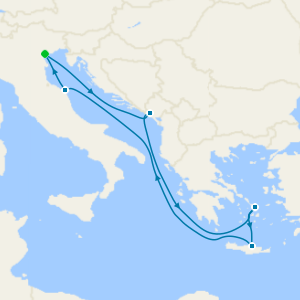 Italy, Montenegro & Greece from Venice (Marghera)