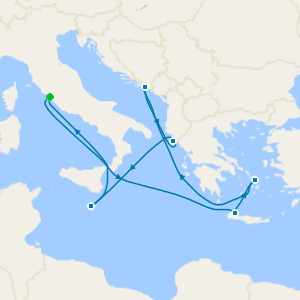 Mediterranean with Greek Isles from Rome
