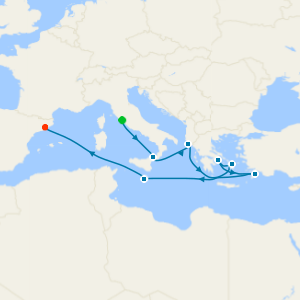 Mediterranean with Greek Isles from Rome