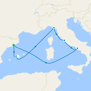 LAUNCH OFFER! €1pp DEPOSIT! Western Mediterranean from Barcelona