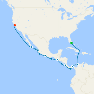 Panama Canal from Miami to San Francisco