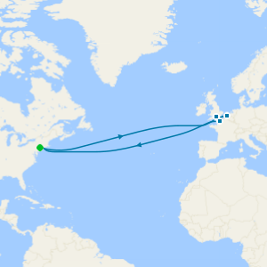 Roundtrip Transatlantic Crossing from New York