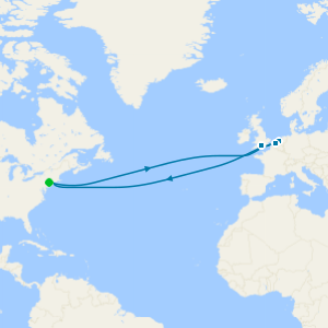 Roundtrip Transatlantic Crossing from New York