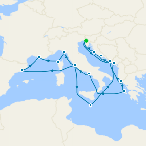Mediterranean, Croatia & Greece from Trieste