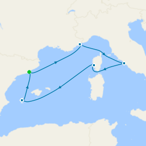 Riviera Charms, Rome & Corsica from Barcelona