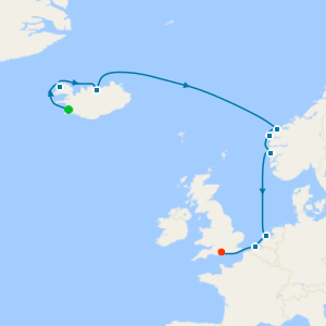 Norway, Iceland & Belgium from Reykjavik