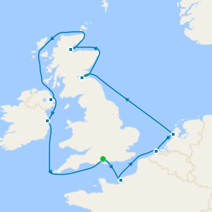 British Isles from Southampton