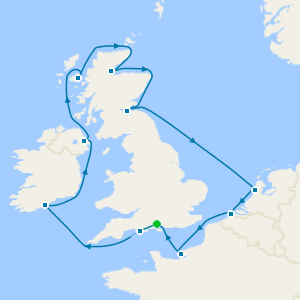 British Isles from Southampton