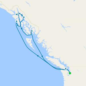 Alaska with Dawes Glacier from Seattle