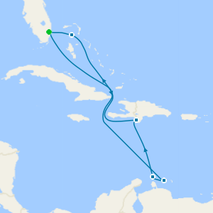 Southern Caribbean from Ft. Lauderdale