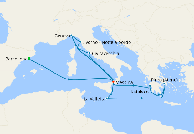 msc tour mediterraneo
