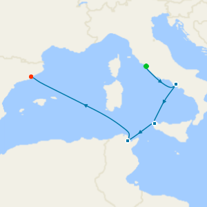 da Civitavecchia a Barcellona