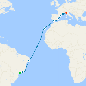 Santos to Genoa (Portofino)