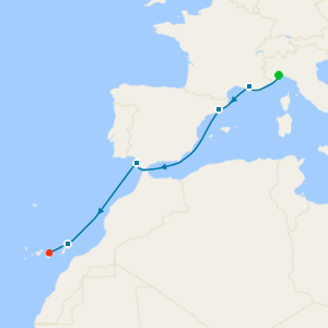 da Savona a Las Palmas de Gran Canaria
