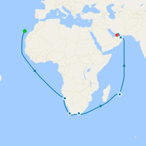 da Santa Cruz de Tenerife a Dubai